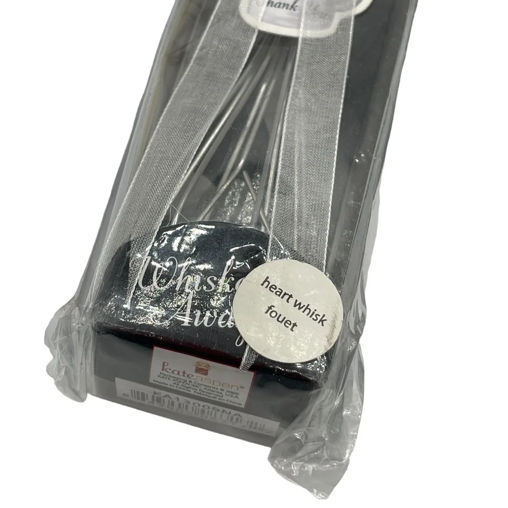 Set of 4 Whisked Away Hand Wire Whisk Heart Cooking Thank You Gift Idea Favors